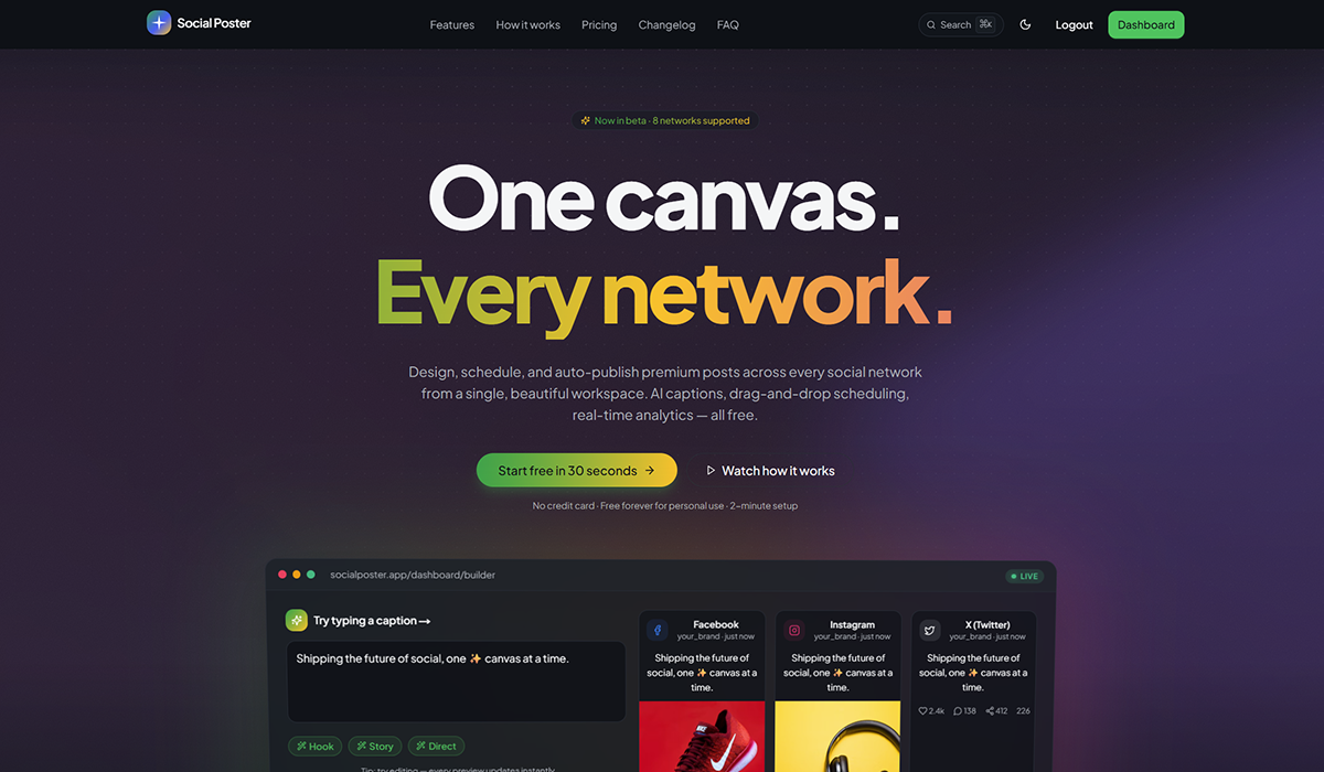Social Poster App screenshot