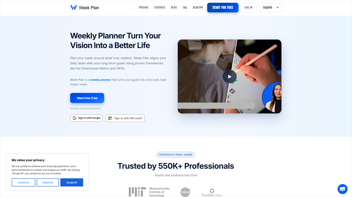 Week Planner screenshot